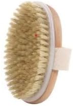 Dry Brushing Body Brush Set 2 Pack — Natural Boar Bristle Exfoliating Brush for Lymphatic Drainage, Cellulite, Blood Circulation & Glowing Skin | Fabric Strap Handle, Wet & Dry Use