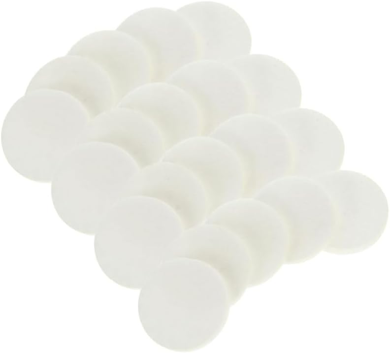 PRETYZOOM 200pcs Cotton Aroma Pads Essential 22 mm Oil Diffuser Replacement Pads for Aromatherapy Necklaces White Fiber for Diffusing Scents