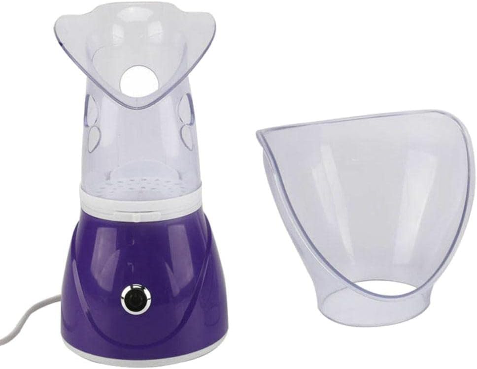 Facial Steamer Steam Inhaler Face Vacuum Tools Sauna Cone Non Slip Base Material Suitable for Home Spa, Purple