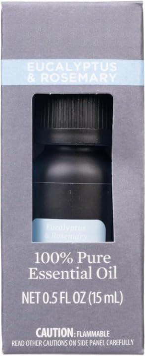 1PACK 100% Pure Essential Oil, 0.5 fl oz (Eucalyptus & Rosemary)