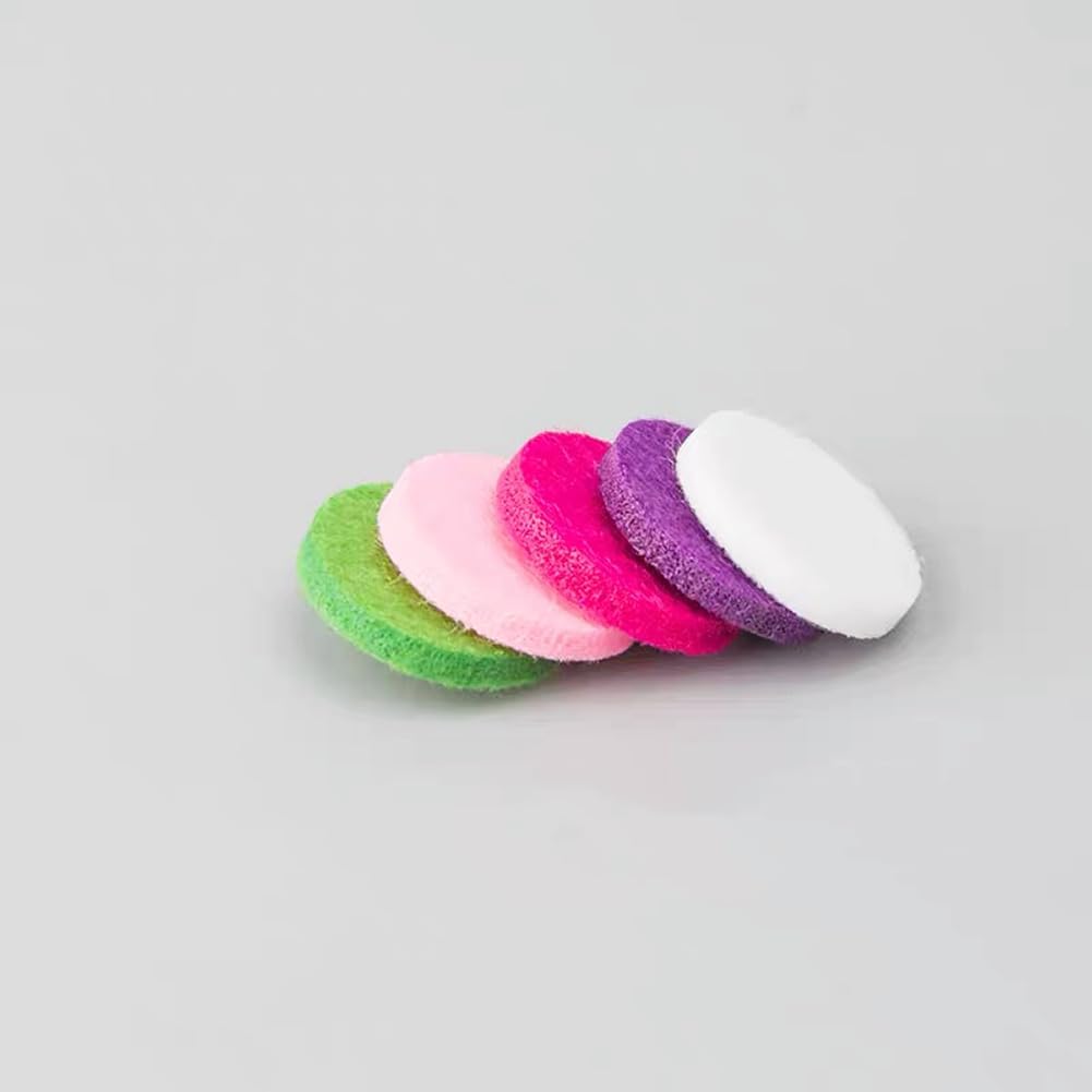 60 PCS Replacement Aroma Felt Pads for Essential Oil Car Diffuser Vent Clips, 22.5mm/0.89inch Diameter 15 Colors Unscented Aromatherapy Refill Pads for 30mm Diffuser Locket Pendant Necklace Bracelet