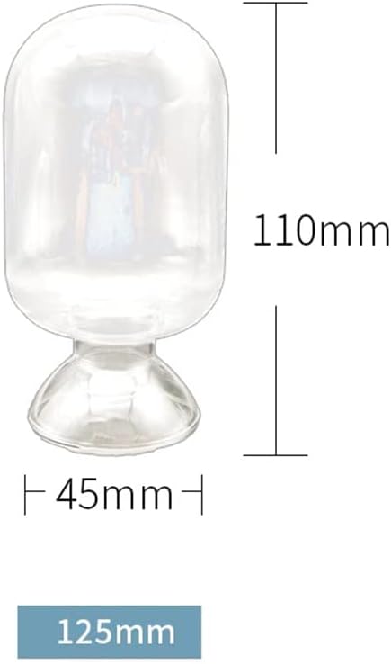 Clear Glass Match Cloche Jar, Fireplace Match Cloche Bottle, Match Striker Holder, match striker jar, Fireplace Matches Holder with Striker - Fancy Home Bathroom Décor - Matches NOT included (125ml)