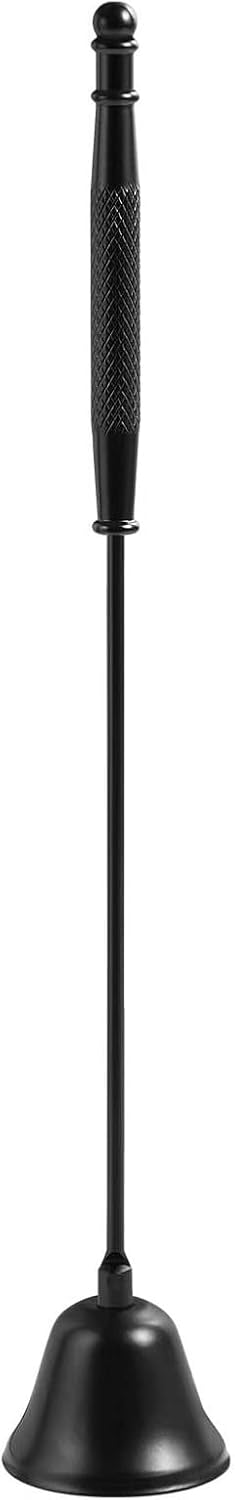 Kirecoo Candle Snuffer Extinguisher with Long Handle, Polished Stainless Steel Wick Flame Snuffer for Putting Out Wick Flame Safely, Black Candle Accessory