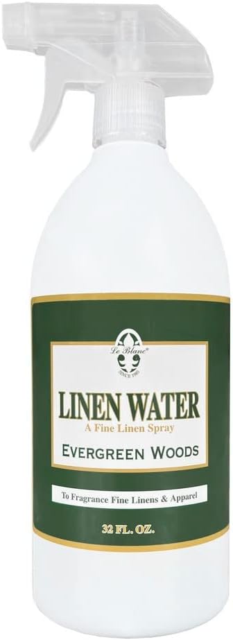 Le Blanc® Evergreen Woods Linen Water – Luxury Spray for Refreshing Textiles and Apparel- 32 oz. (1 pack)