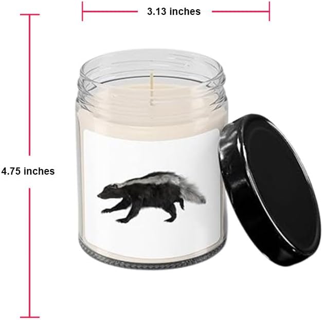 SpreadPassion Skunk - Soy Wax Candle - 9 oz Vanilla-Scented - Hand Poured - Candle Jar