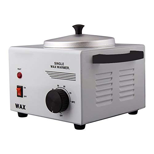 Single Pot Wax Warmer Professional Electric Wax Heater Machine Facial Skin SPA Equipment with Adjustable Temperature Set with Wood Craft Sticks(50 Pcs)