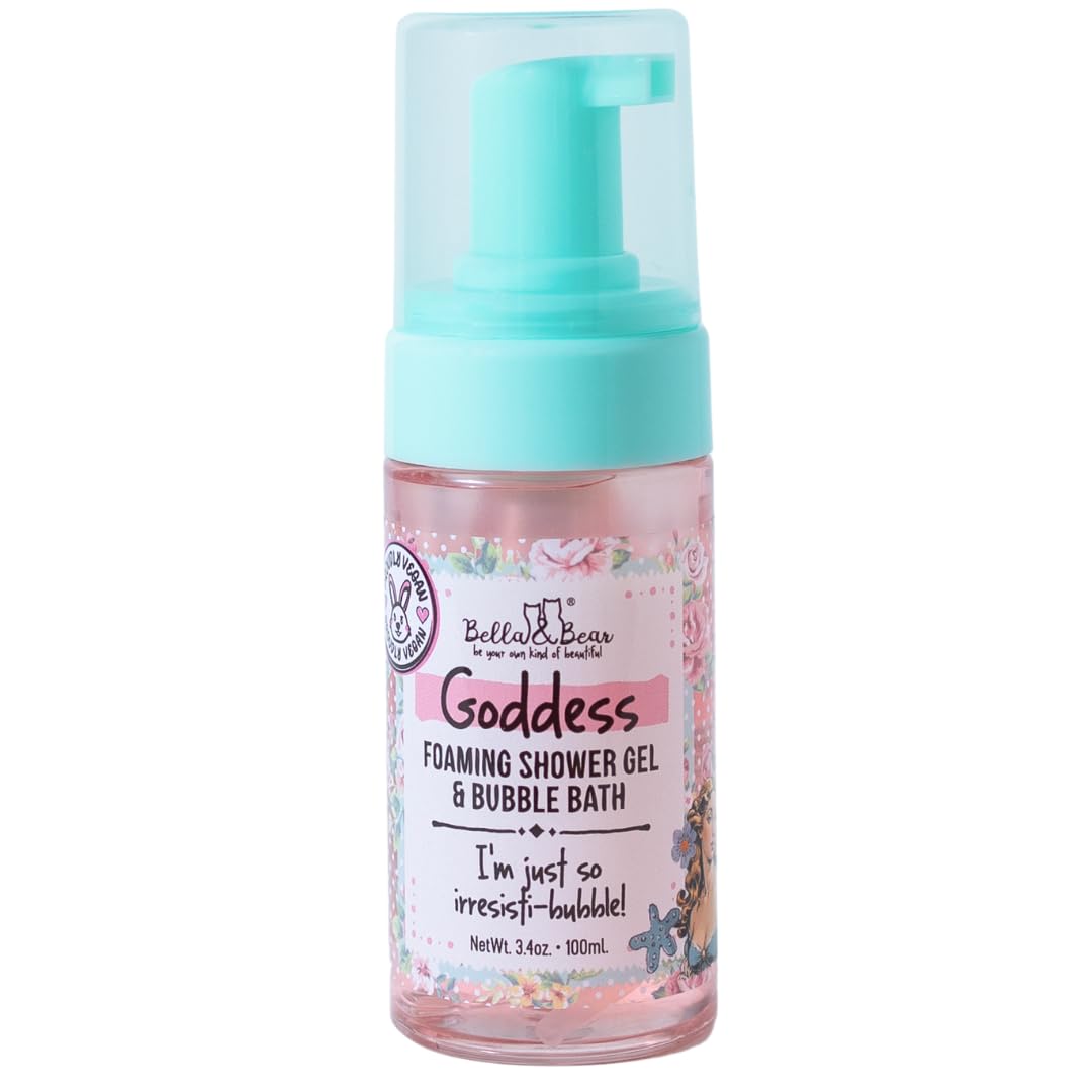 Bella & Bear Goddess Tropical Foaming Shower Gel & Bubble Bath Travel Size Mini - (3.4 oz)