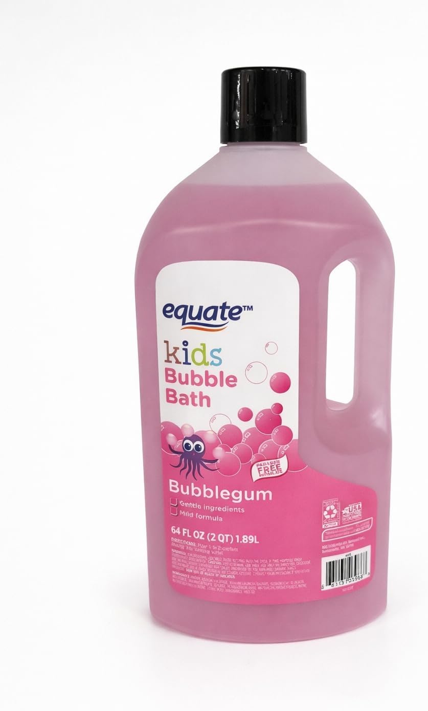 Kids Bubble Bath Bubblegum Gentle Ingredients mild Formula 64 fl oz (2 qt) 1.89 L