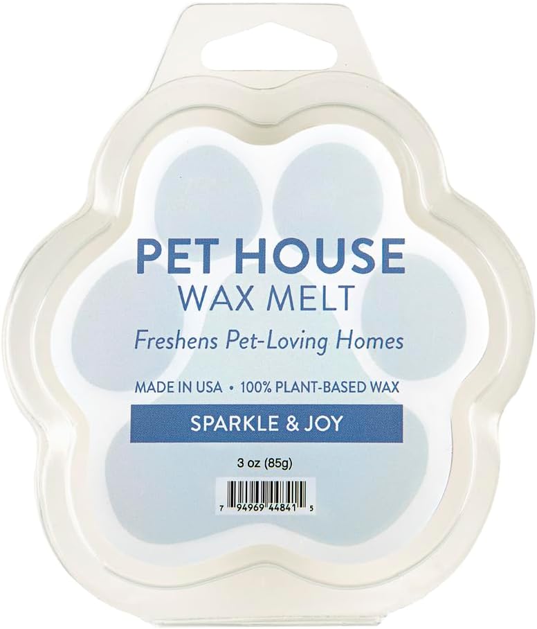 One Fur All Pet House Scented Wax Melts Natural, Plant Based Soy Wax Melts for Pet Odor, Long Lasting Fragrance for Fresh Smelling Homes, Sparkle & Joy, Pack of 2