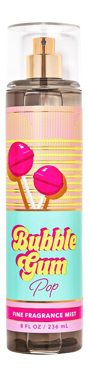 Bath and Body Works Fine Body Fragrance Mist 8 Fluid Ounce (Bubble Gum Pop)