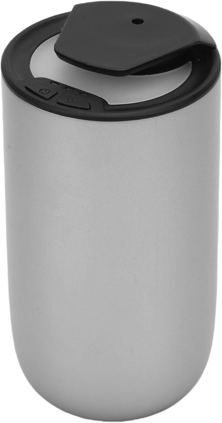Waterless Essential Oil Diffuser, 15ml Waterless Diffuser for Essential Oil Nebulizer, Portable Aromatherapy Air Scent Diffuser for Home Car Room Office (Ti Silver)