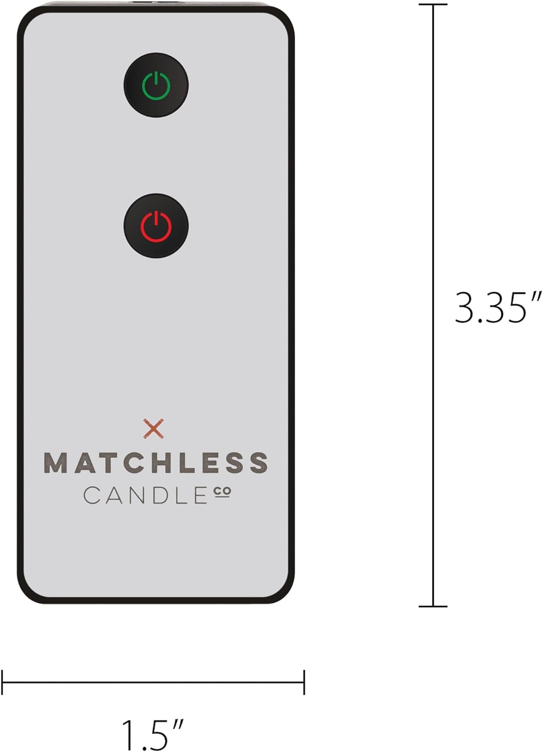 Matchless Candle Co. 2-Button Remote Control Suitable for All Matchless Candles Remote Ready Product