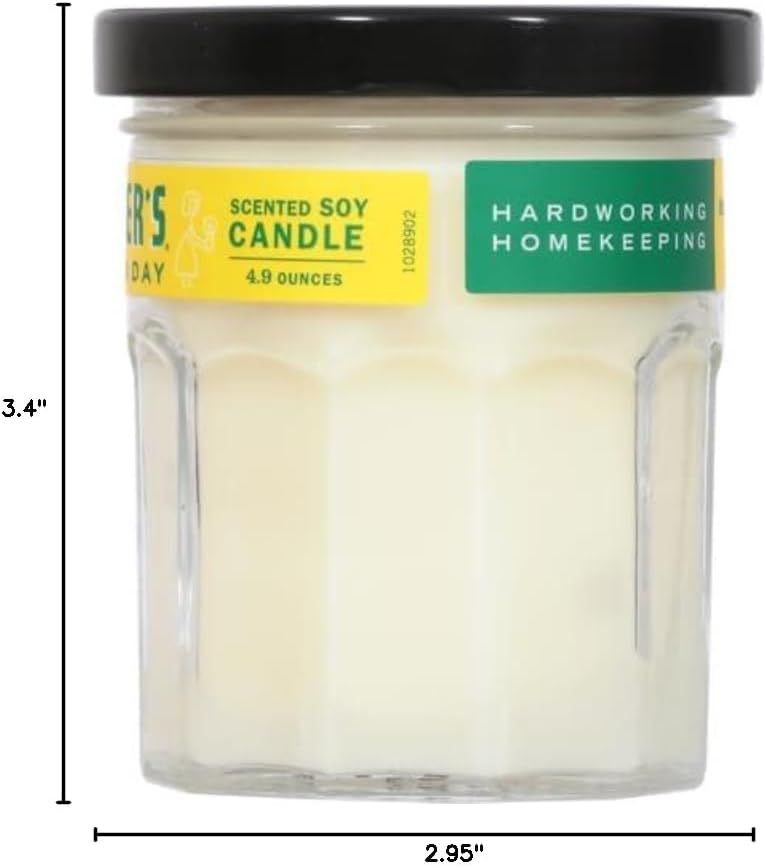 MRS. MEYER'S Clean Day Soy Aromatherapy Candle, 25 Hour Burn Time, Made with Soy Wax and Essential Oils, Honeysuckle, 4.9 oz