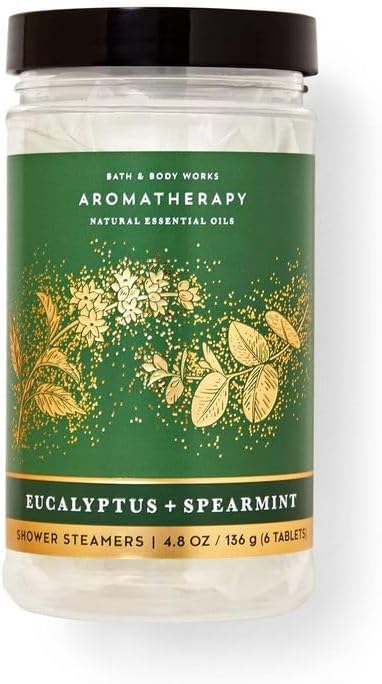 Bath & Body Works Eucalyptus Spearmint Shower Steamers 4.8 OZ / 136 G Bottle (6 Tablets)