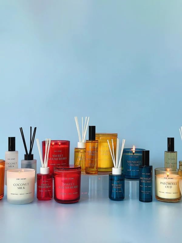 DW Home Reed Diffuser Set Thunder Scent for Bathroom Shelf Decor Home Fragrance with Sticks, 3.7 Oz Scented Diffuser Oil for Bedroom Office Decor & Gift, Studio Classics Collection