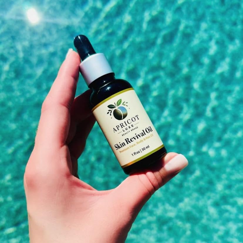Richardson Nutritional Center Luxe Skin Revival Organic Apricot Kernel Oil Cold Pressed 100% Pure and Natural for Skin