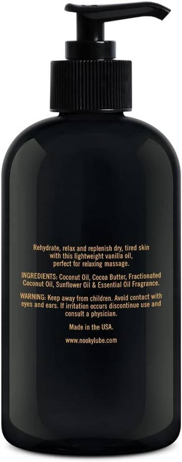 Nooky Vanilla Massage Oil with Fractionated Coconut Oil.16 Ounce