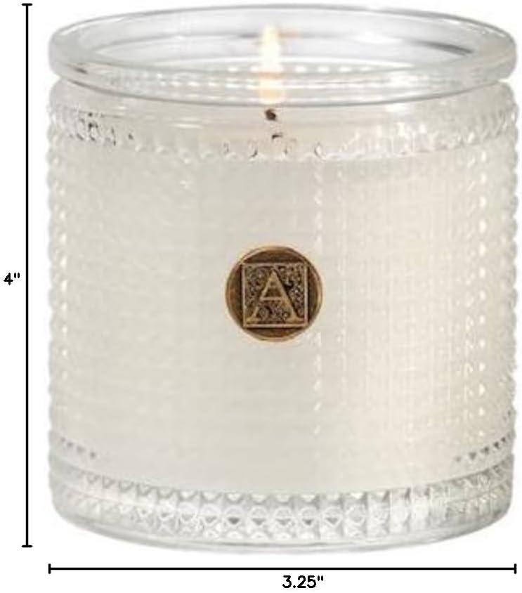 Aromatique Bourbon Bergamot Textured Glass Scented Jar Candle