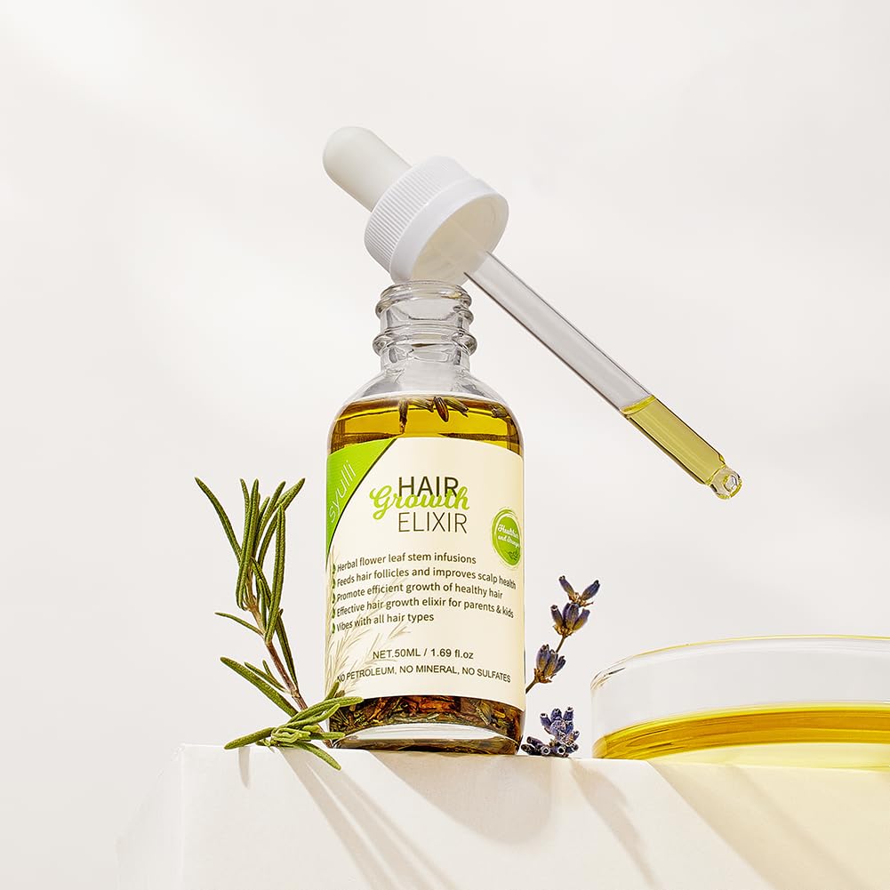 100% All Natural Rosemary + Herbs Scalp & Hair Strengthening Oil for All Hair Types, 50ml