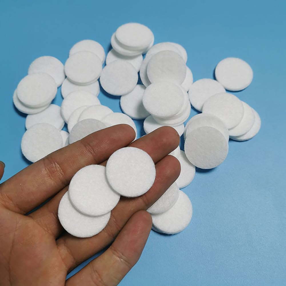 100 Pcs 17 mm Car Air Freshener Refill Felt Pads Round Essential Oil Pads Car Air Vent Clip Freshener Refills Perfume Diffuser Pad Fragrance Refill Tablets Unscented Scent Replacement Pad