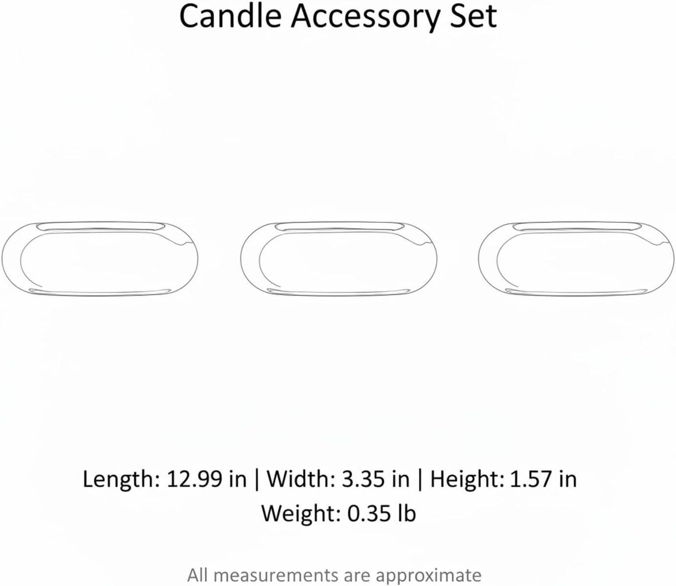 Candle Accessory Set with Tray, Stainless Steel Wick Trimmer Snuffer and Dipper for Home Candle Care