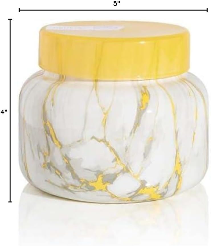 Capri Blue Modern Marble Jar Candles - Luxury Scented Candles for Home - Long Lasting Soy Wax Blend - Scented Home Decor Gifts - Pineapple Flower (19 oz)