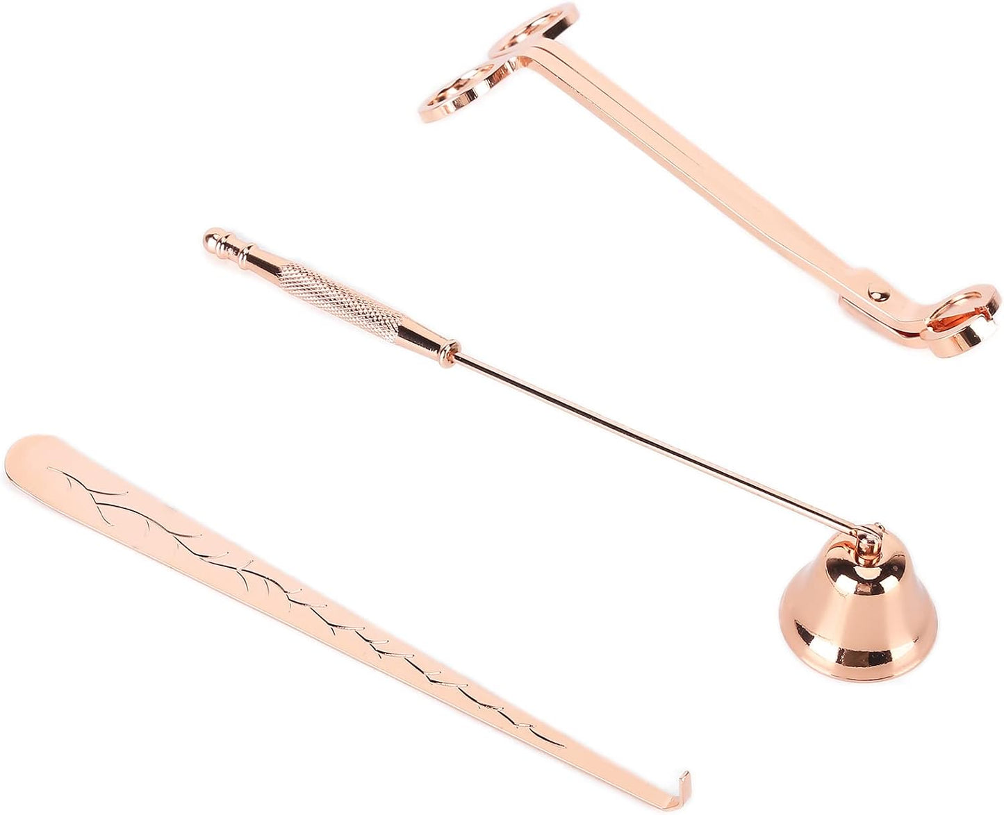 Candle Accessory Set Efficient Candle Wick Trimmer Cutter Snuffer for Home Decoration Stainless Steel (Pink Gold)
