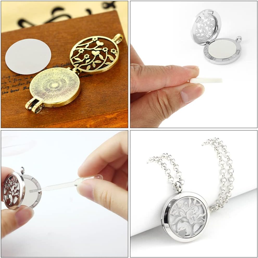 Scent Diffuser Essential Oils Pads 50Pcs Essential Oil Aroma Pads Replacement for Necklace Bracelet Car Diffuser Vent Clip