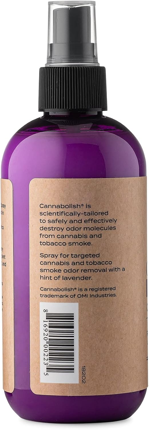 Cannabolish Lavender Smoke Odor Eliminator Spray and Air Freshener, 8 fl. oz, Natural Ingredients