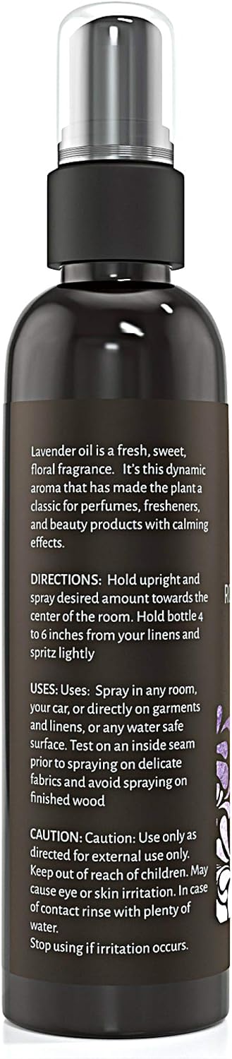 Aromasong All-Natural Lavender Room & Linen Spray 8 Oz for Sheets, Pillow, Fabric, Bed, Sleeping with a Refreshing Scent.