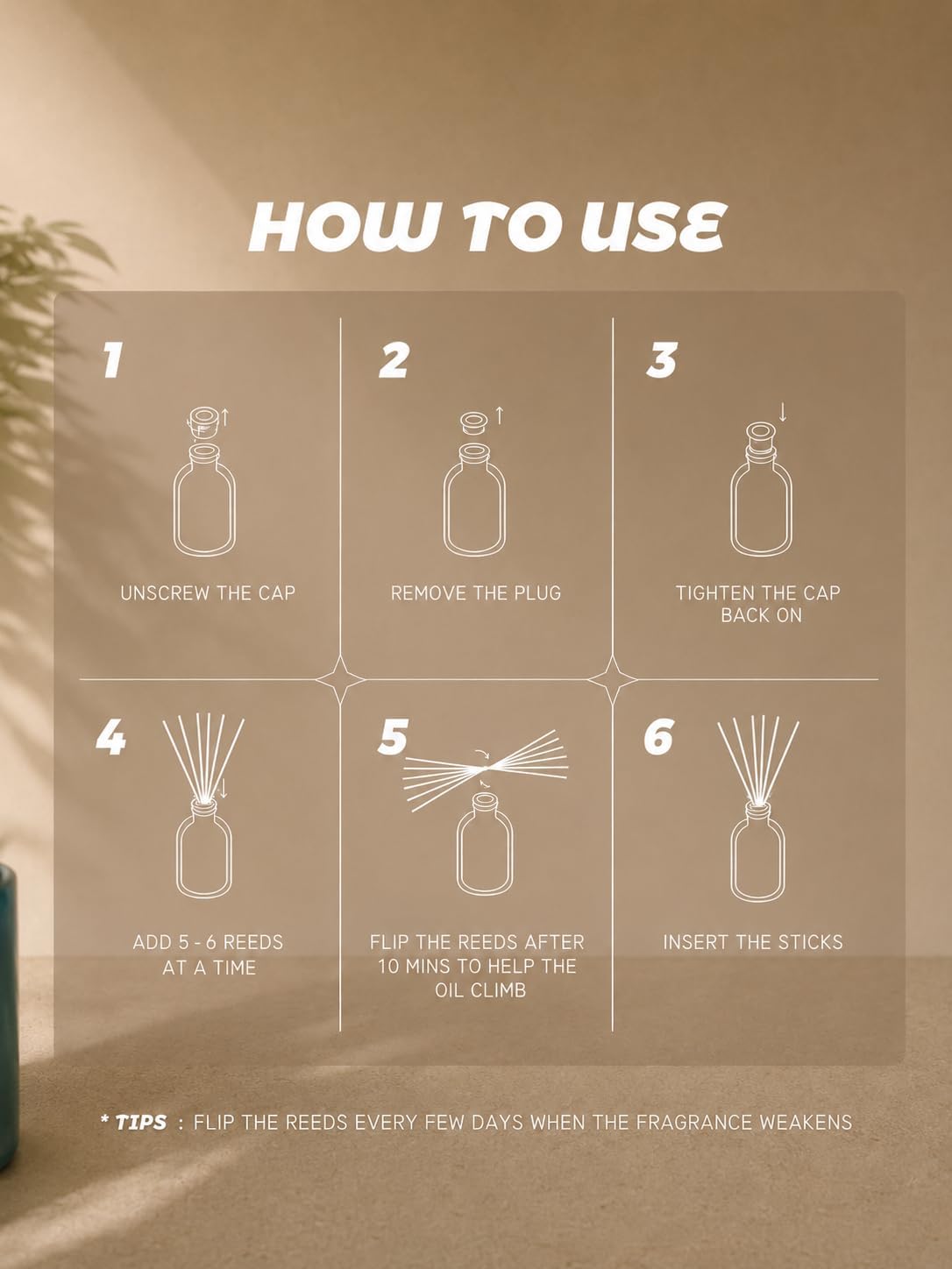 Reed Diffuser Set, 110mL/3.72 Fl.Oz Natural Laboratory Series, Long Lasting Premium Fragrance Oil Diffuser with Rattan Sticks, for Home Bedroom Bathroom Office, Aromatherapy & Housewarming Gift