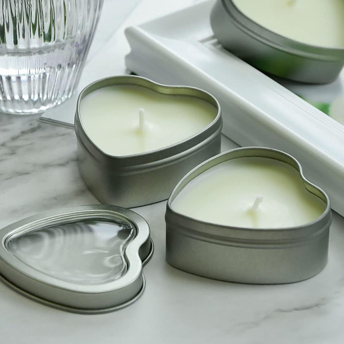 DEYBBY Jasmine Scented Soywax Tealight Candles 6 Pack