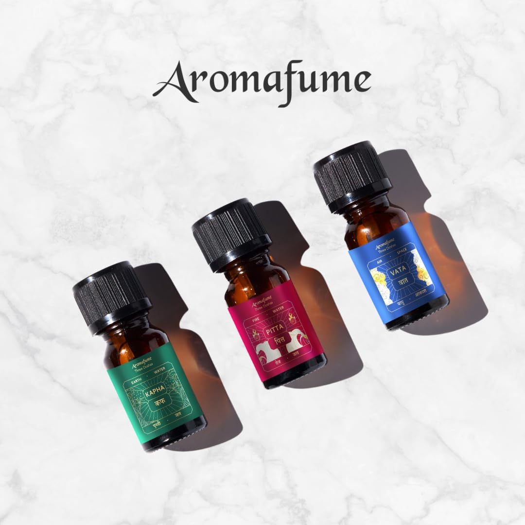 Mint & Marjoram Ayurveda Essential Oil Diffuser Blend | Pitta Balancing | Pitta Dosha | Aromatherapy Diffuser Oil | Relaxation, Yoga & Stress Relief Gifts |Scents for Home| 10ml/0.33 fl oz | Aromafume
