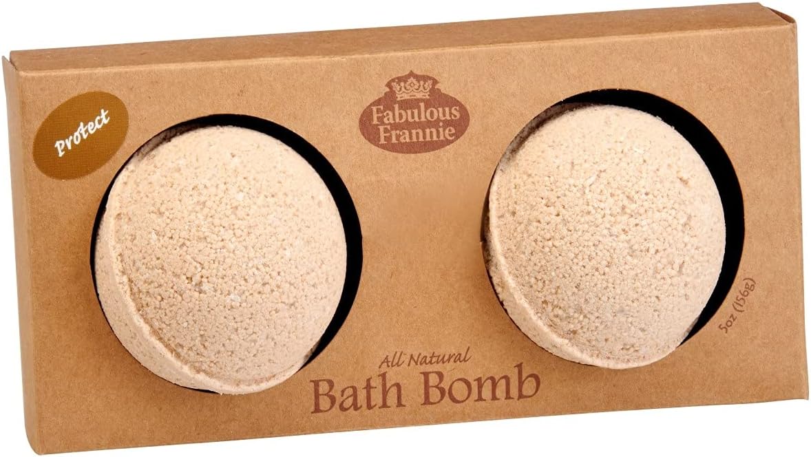 Fabulous Frannie Protect Bath Bombs Made with All Natural Undiluted Pure Essential Oils 2.5oz (Pack of 2)