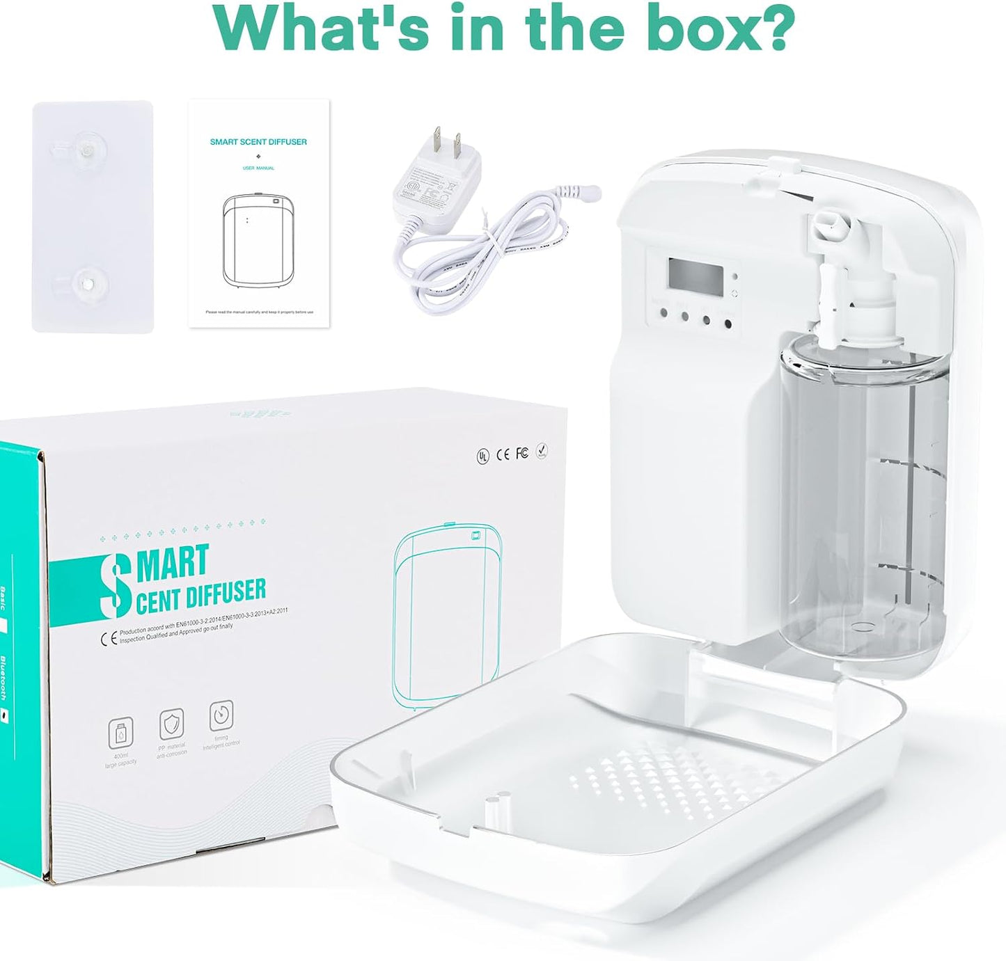 Smart Waterless Diffuser Air Machine, Scent Diffuser with Smart Cold Air Tech, 400ML Capacity and 1500 Sq Ft Coverage, Scent Dispenser for Large Room, Offices, Hotel and Spa