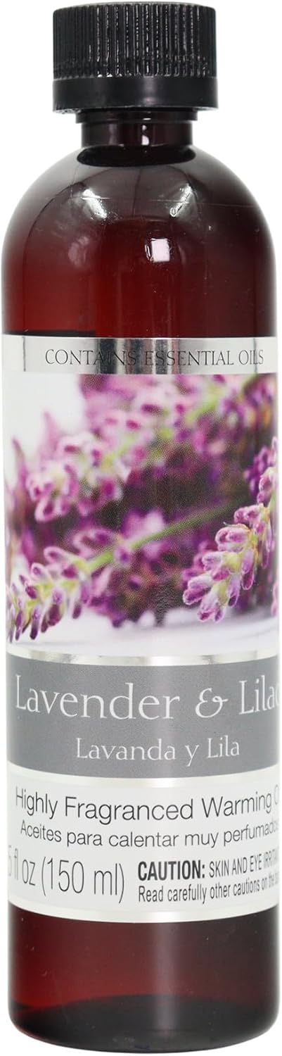 Hosley Lavender Lilac Fragrance Warming Oils, Set of 2, 5oz Each. Ideal Gift for Weddings, spa, Reiki, Meditation, Bathroom Settings.P1
