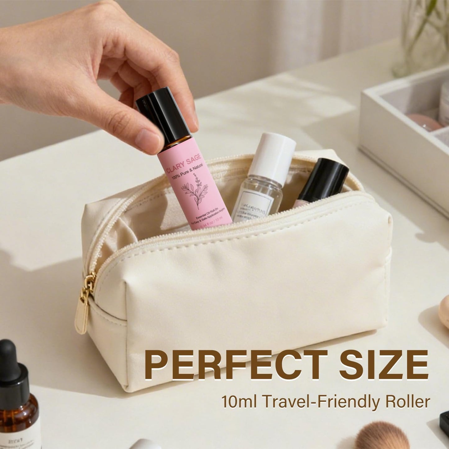 Clary Sage Oil Roller for Labor - Natural Labor and Delivery Essentials,Hospital Bag Must Haves for Pregnant Women&New Mom