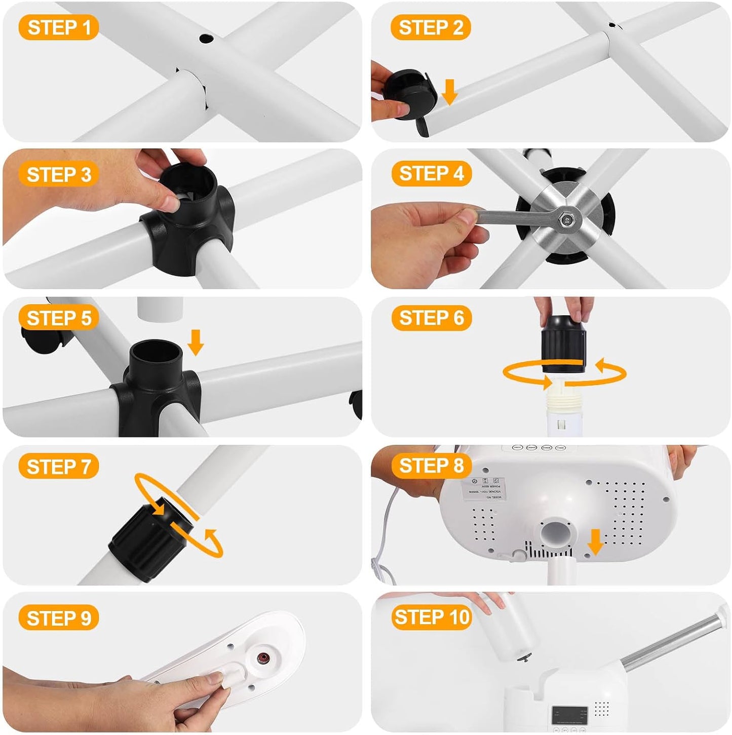 Professional Facial Steamer, Facial Steamer with Hot Mist and Timer Function, Adjustable Height Face Steamer on Wheels with 360° Rotatable Nozzle for Deep Hydration and Cleaning