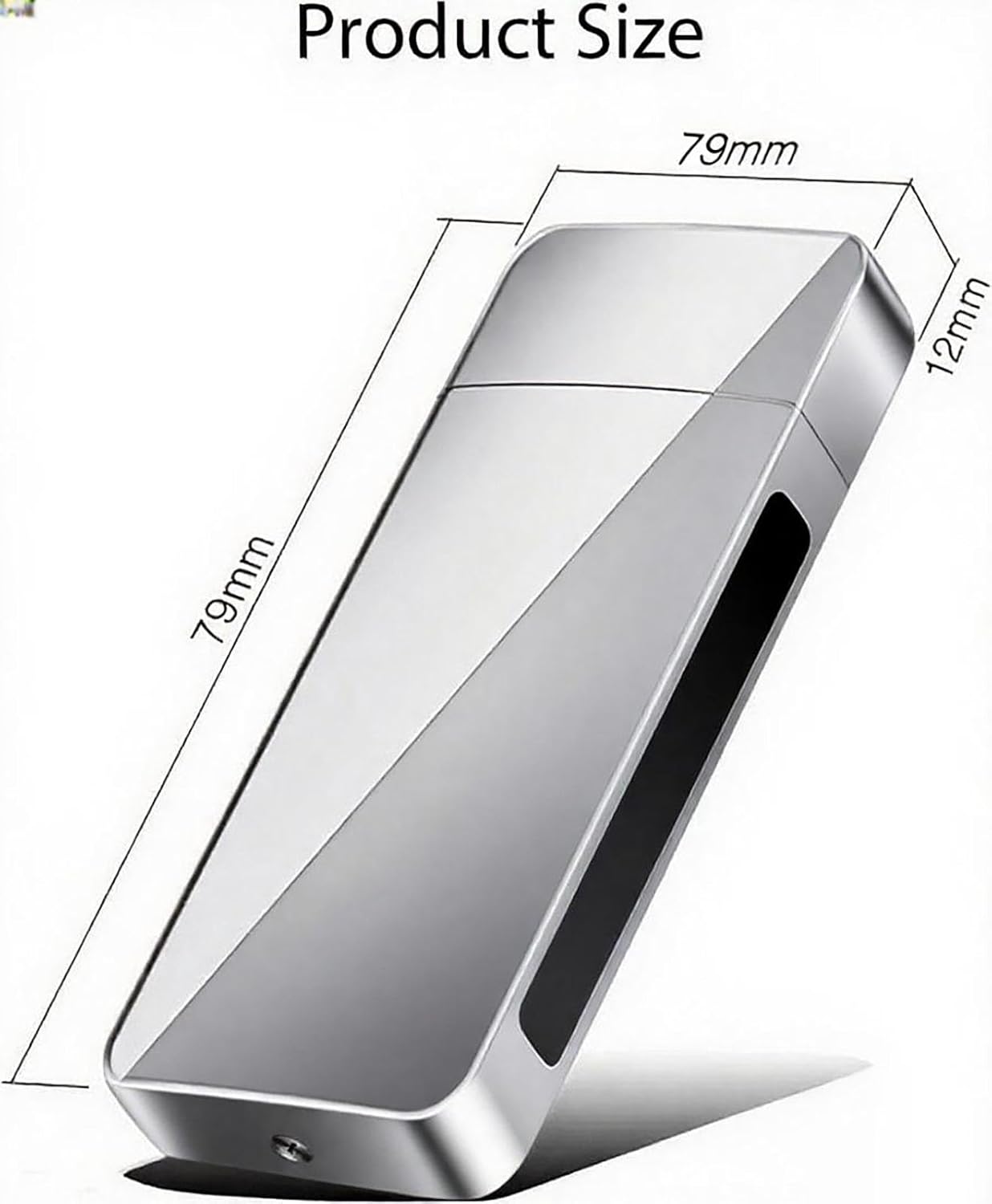 Spinning Arc Plasma Lighter - USB Rechargeable Electric Lighter with LED Display, Pocket- Size Design for Camping, Candles, Outdoor (Silver)