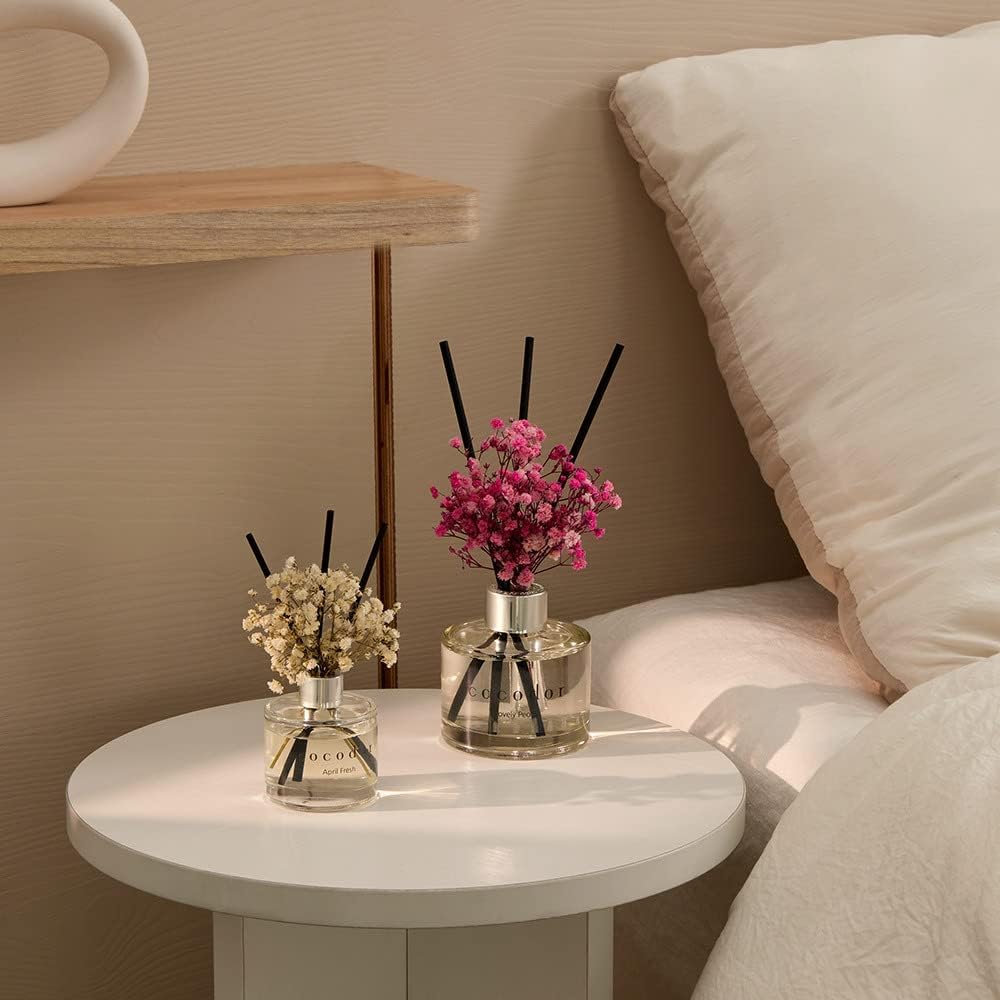 COCODOR Flower Reed Diffuser Set / 6.7oz / Garden Lavender/Scent Diffuser with Sticks Home Fragrance Oil Reed Diffuser for