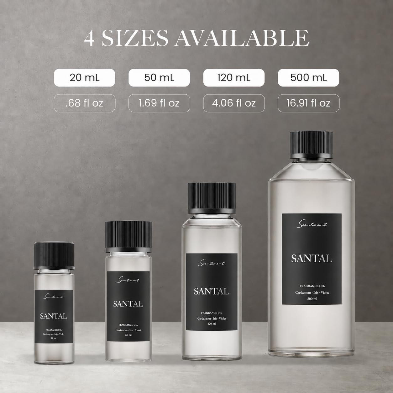 Scentiment Santal Diffuser Oil - Premium Hotel Scent with Notes of Cardamom, Cucumber, & Mint Home Scent, Aromatherapy Fragrance Oil Diffuser Refill - 0.68 fl oz (20 mL)