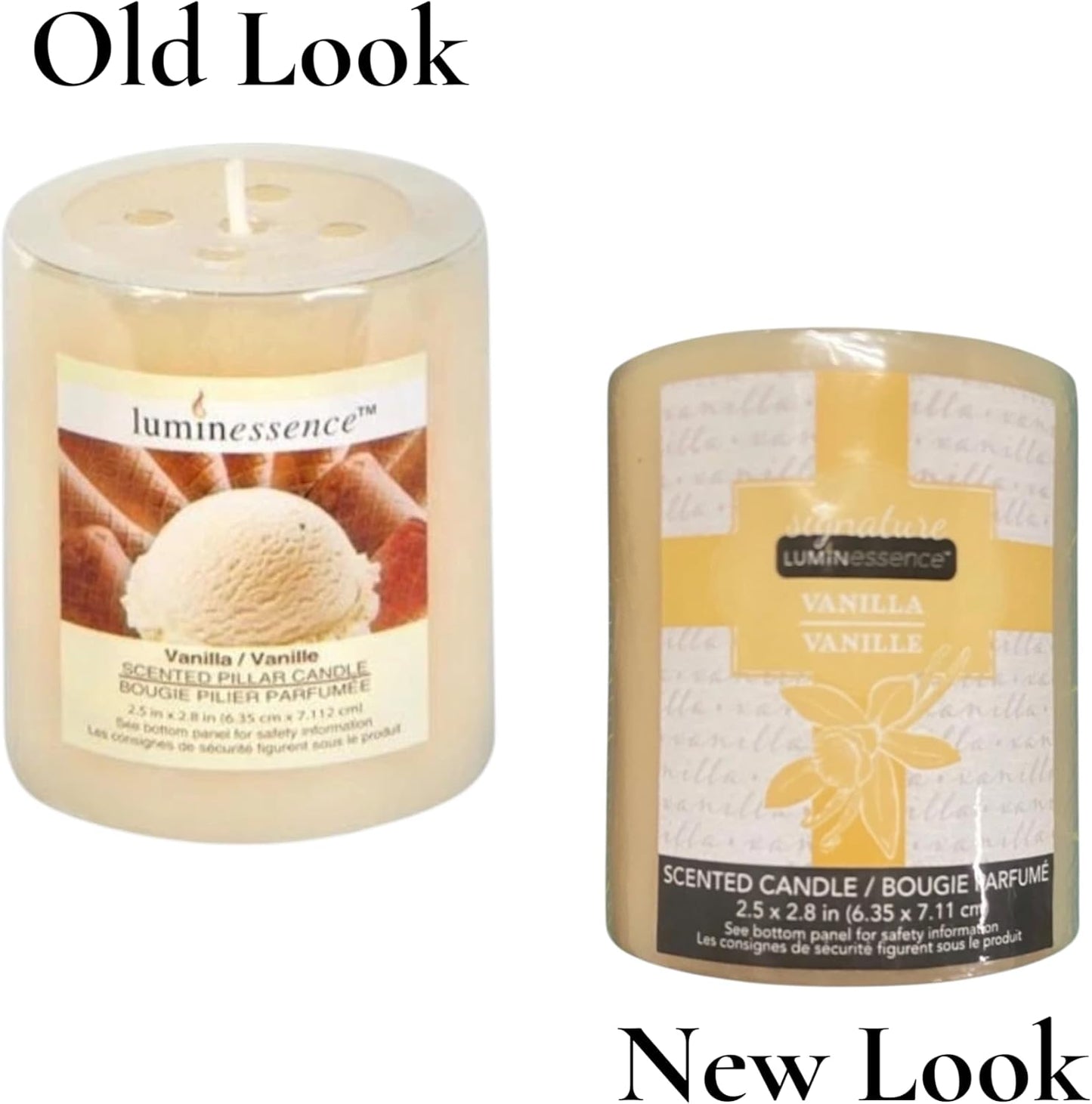 Luminessence Vanilla Pillar Candles, 2½"