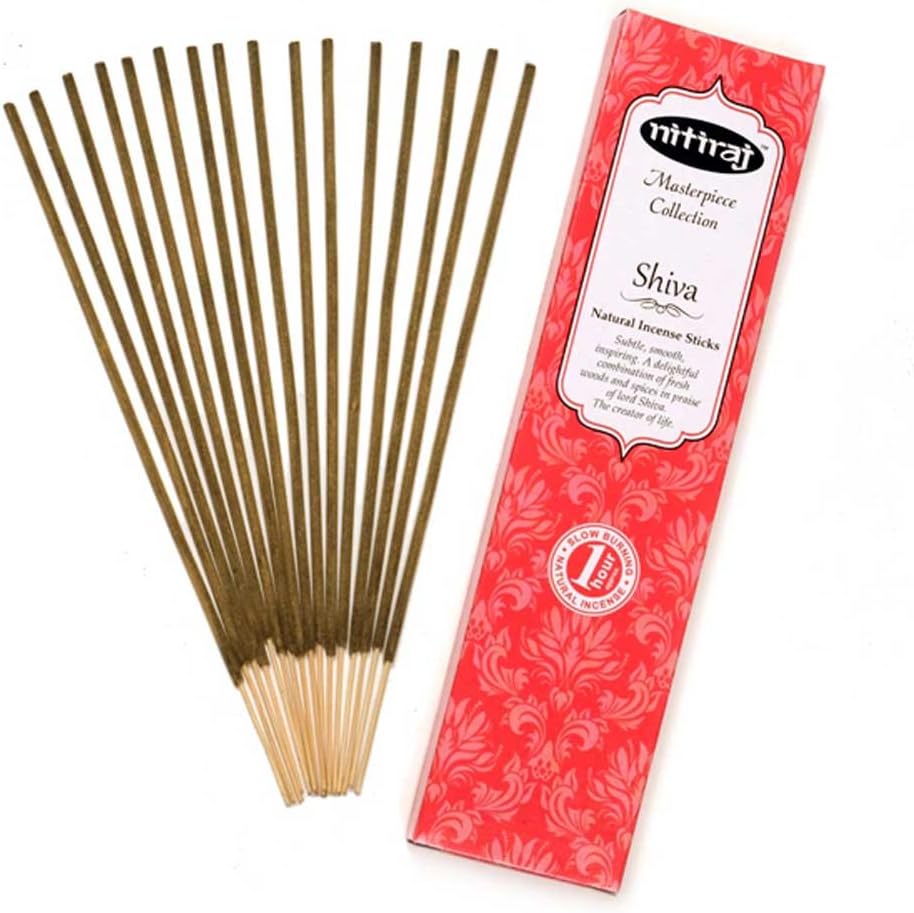 Nitiraj Masterpiece Collection Incense 2-Pack 25gm 1 Hour per Stick Shiva