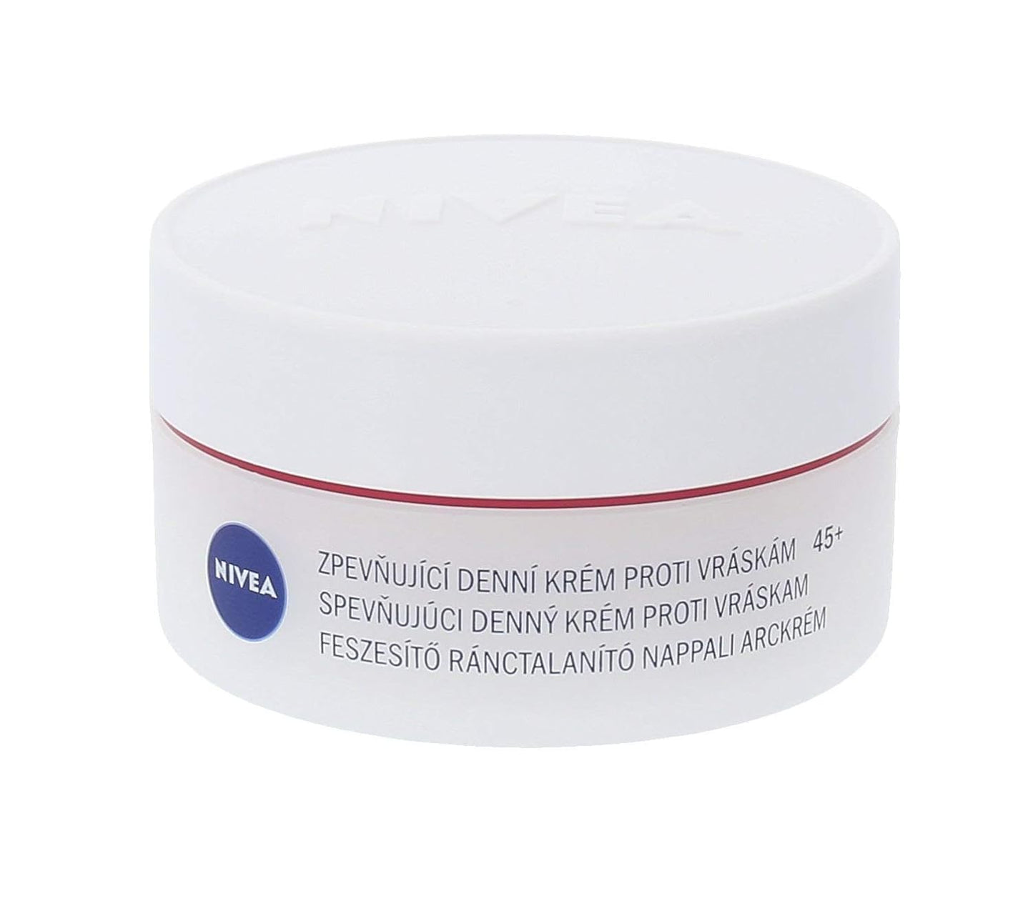 NIVEA Anti‑Wrinkle + Firming 45+ Day Cream for Mature Skin – Deeply Hydrating Face Moisturizer with Apricot Kernel Oil & Shea Butter, Smooths Fine Lines, 50 ml (1.69 fl oz)