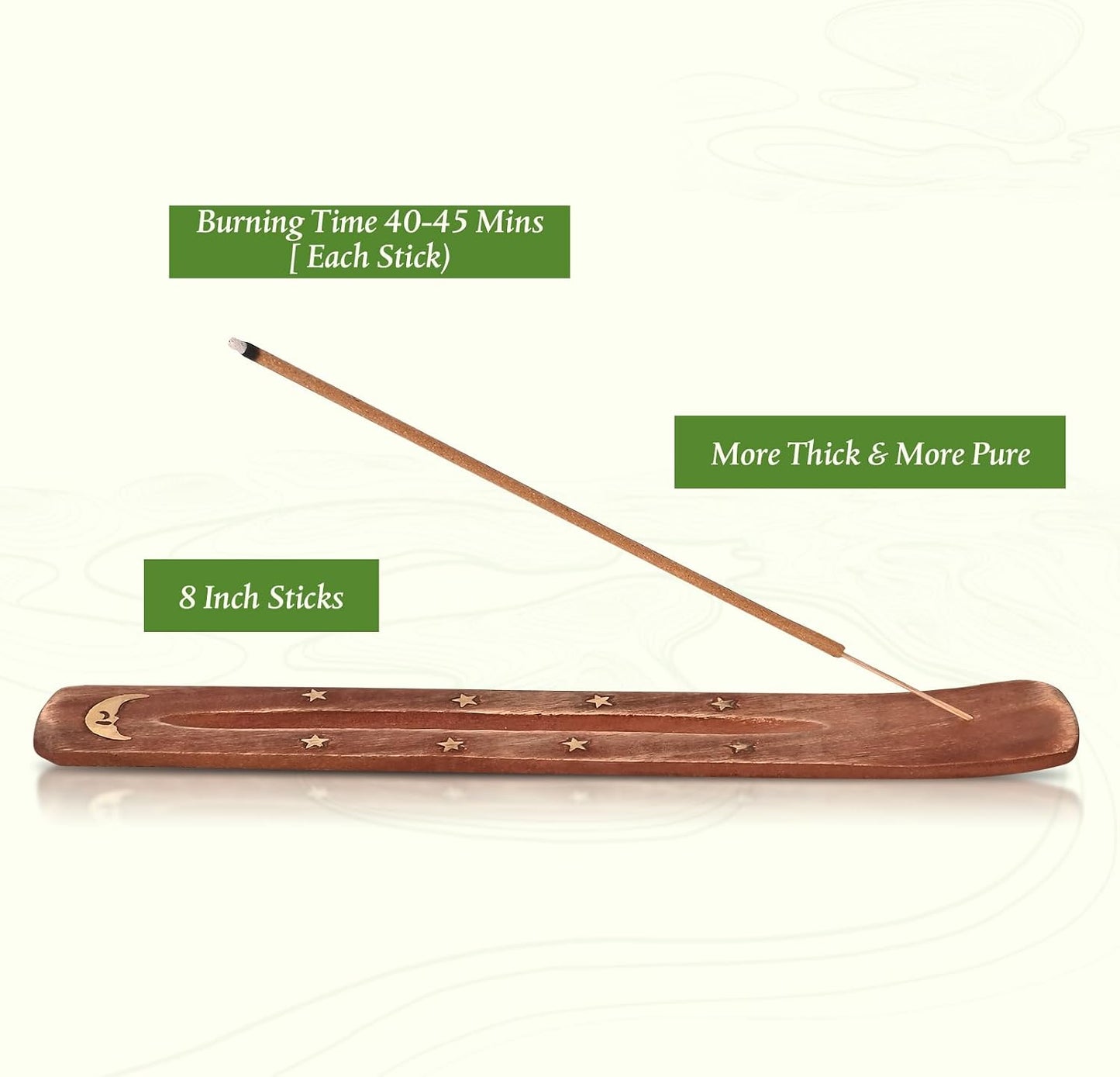 Jasmine Incense Sticks - Natural Incense for Relaxation, Meditation and Creating a Serene Atmosphere,(100 Sticks & 1 Burner Holder)