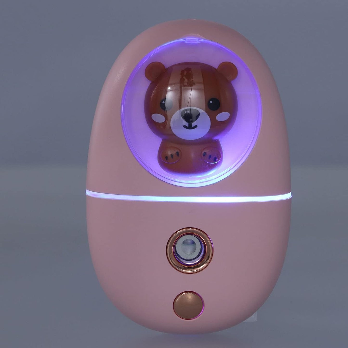GLOGLOW Home Appliances Steamer Handheld Facial Mist Sprayer Cordless Face Moisturizer with 35ml Water Tank 60 Min Battery Warm Light for Home Travel Skin Care Hydration Portable Nano
