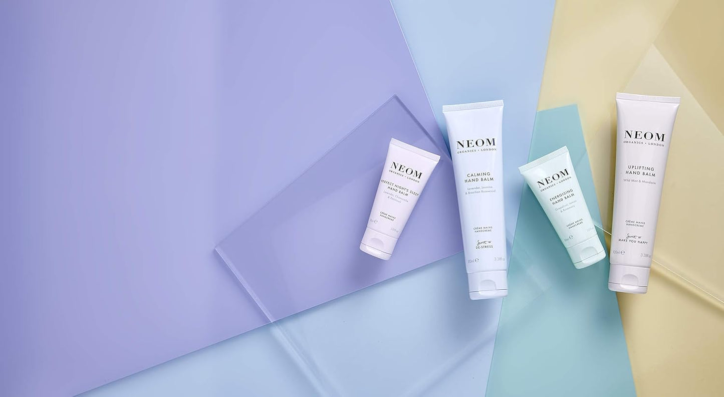 Neom Uplifting Hand Balm, 30ml I Wild Mint & Mandarin I 4 other essential oils I 100% Natural Fragrances I Cocoa and Shea Butter I Nourishing and Softening I Lift your mood