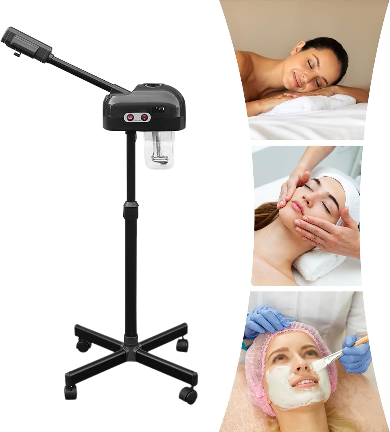 Facial Steamer Professional Ionic Skin Care Equipment Hot Mist Face Steame for Spa, Salon and at Home Use