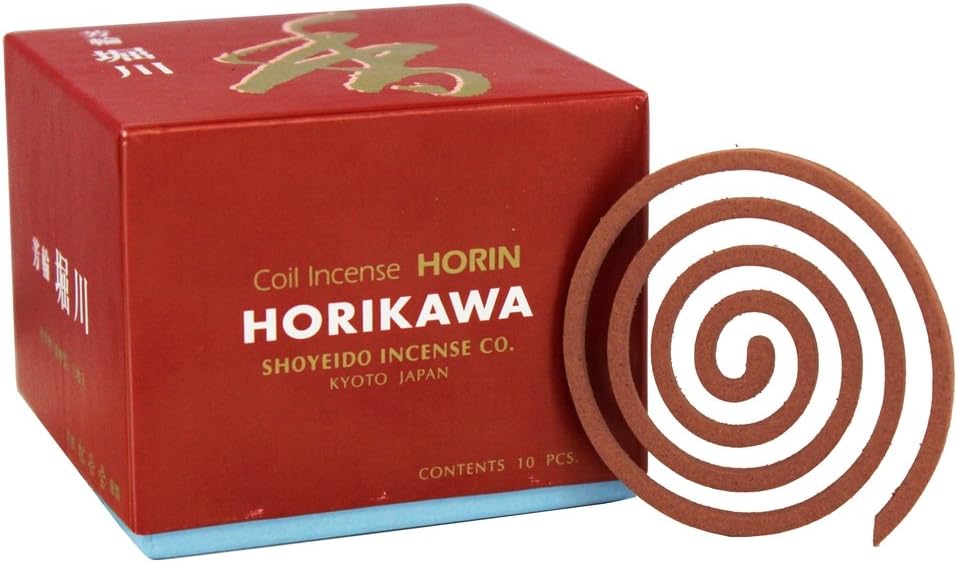 Shoyeido's River Path Incense, Set of 10 Coils - Horikawa