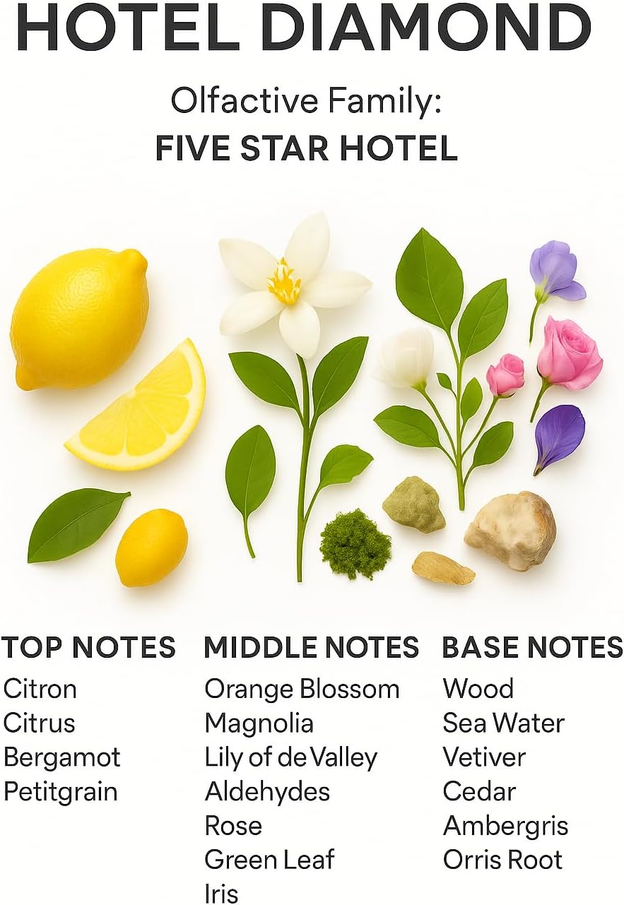 SevenAromas Hotel Scent Diffuser Oil, Luxury Hotel-Inspired Essential Oil for Aromatherapy & HVAC Diffusers – Premium Dropper Bottle - 45 ml 1.52 FL oz (Hotel Diamond)